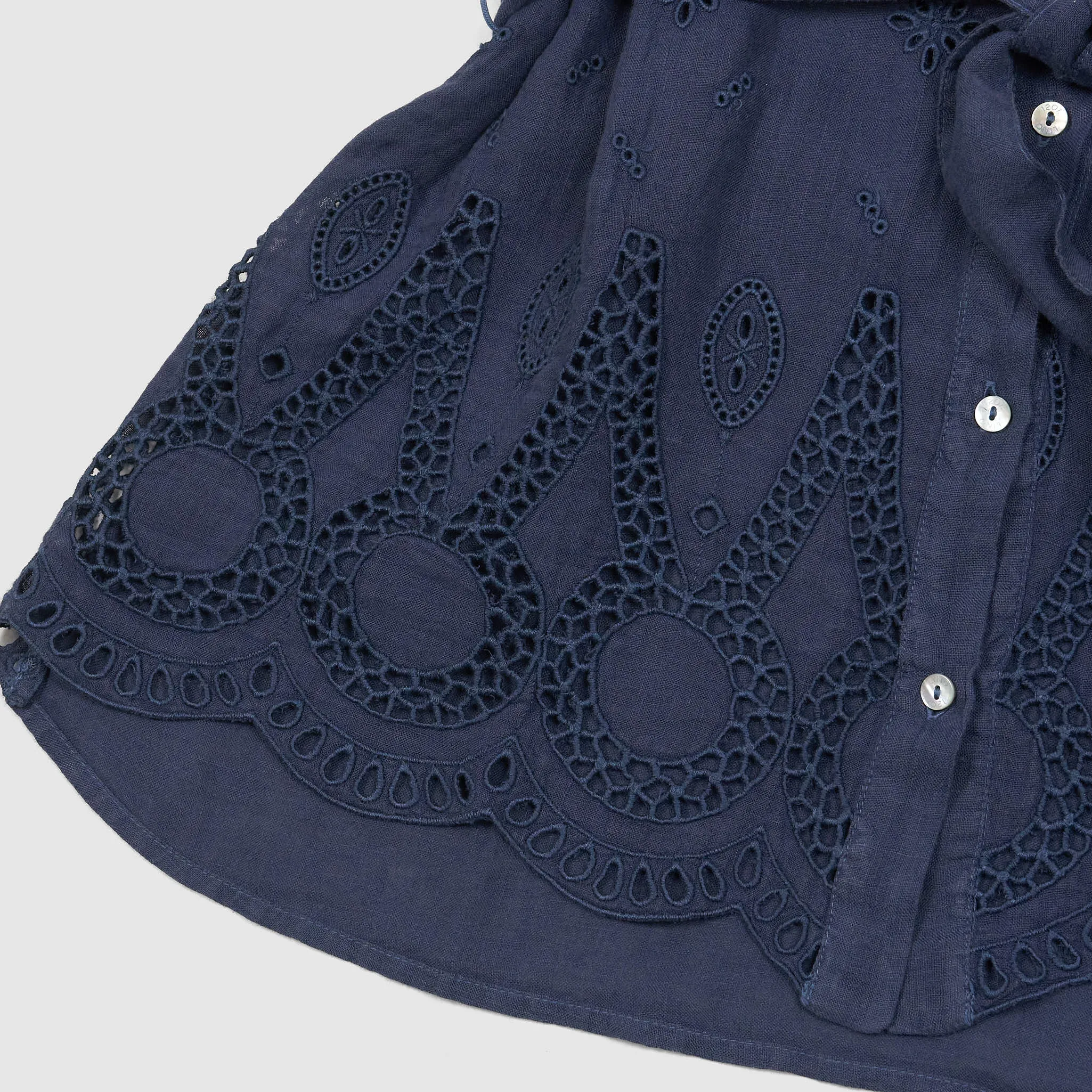 120% Lino Ladies Linen Flower Tunic