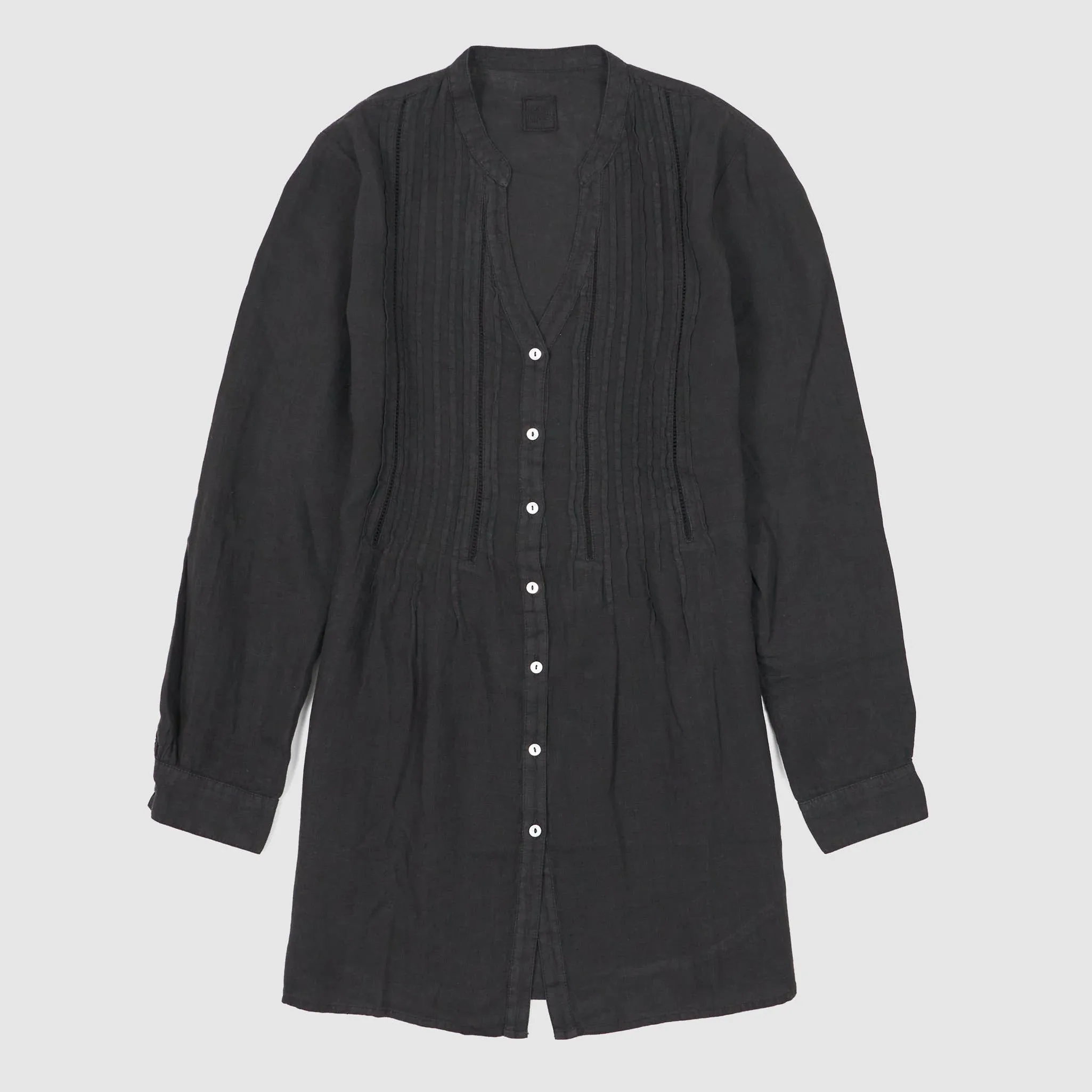 120% Lino Ladies Relaxed Long Sleeve Linen Tunic