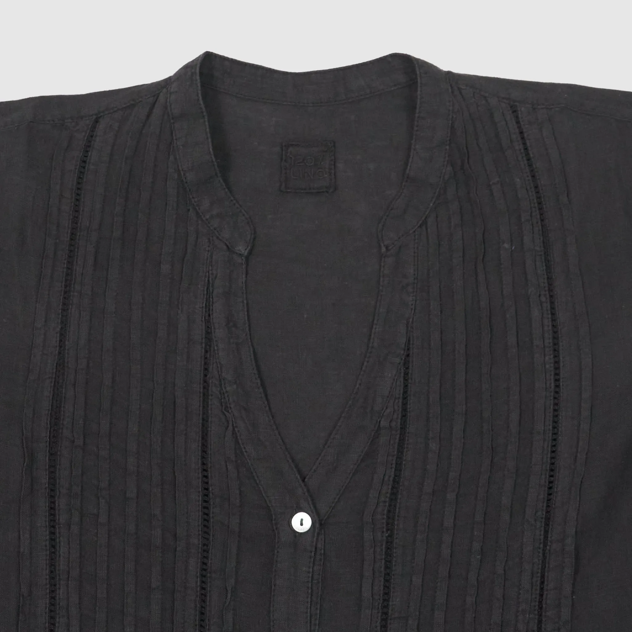 120% Lino Ladies Relaxed Long Sleeve Linen Tunic
