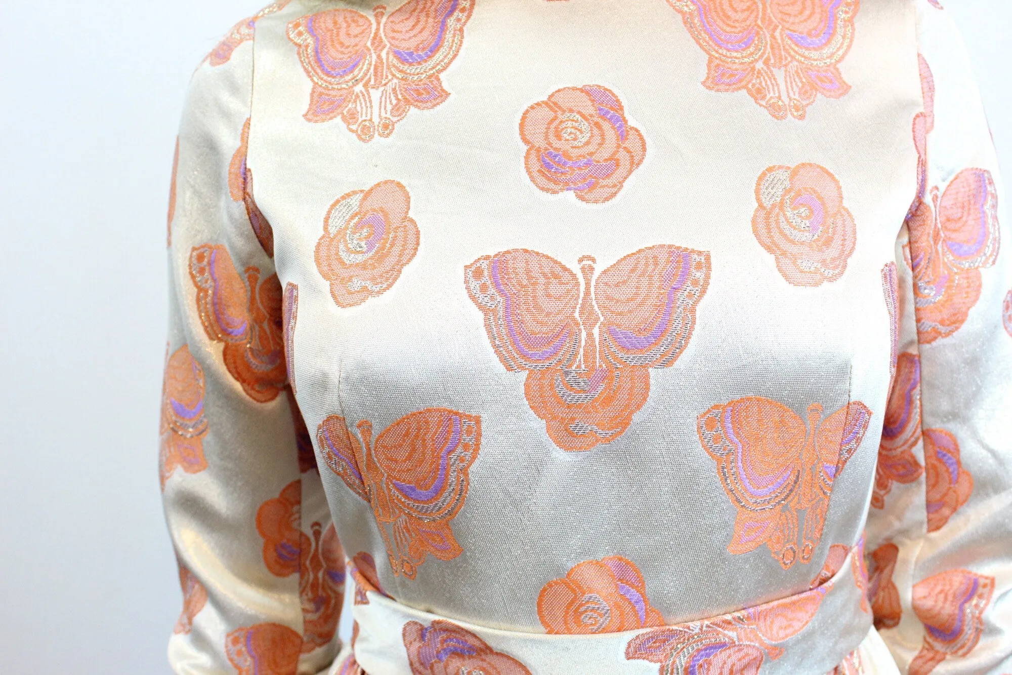 1960s SANDRA SAGE butterfly maxi dress small | new fall