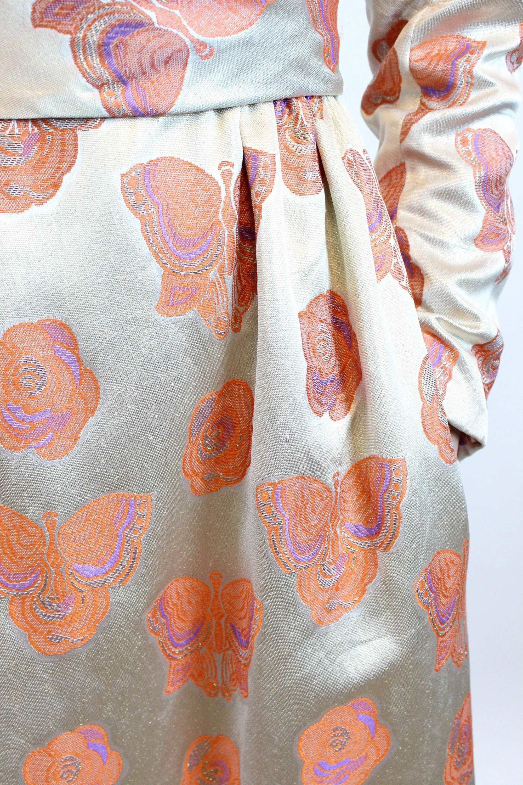 1960s SANDRA SAGE butterfly maxi dress small | new fall
