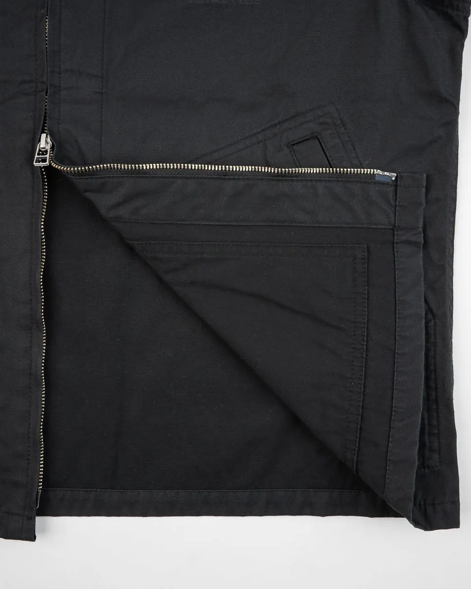 7oz Rubber Wax Coated Windbreaker - Black