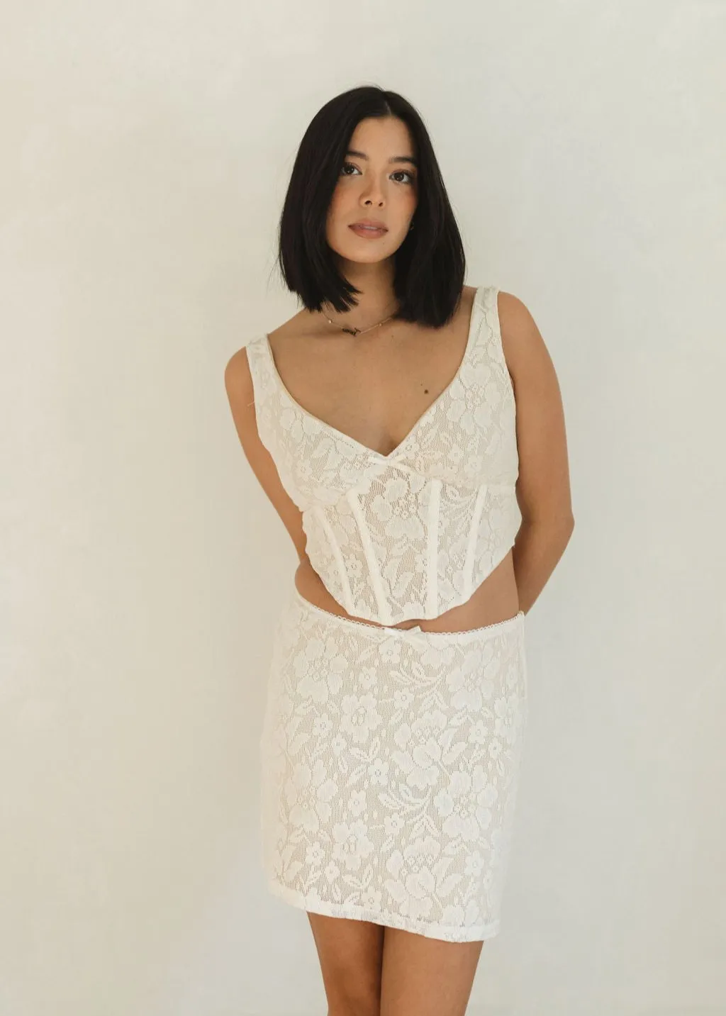 Amina Lace Mini Skirt