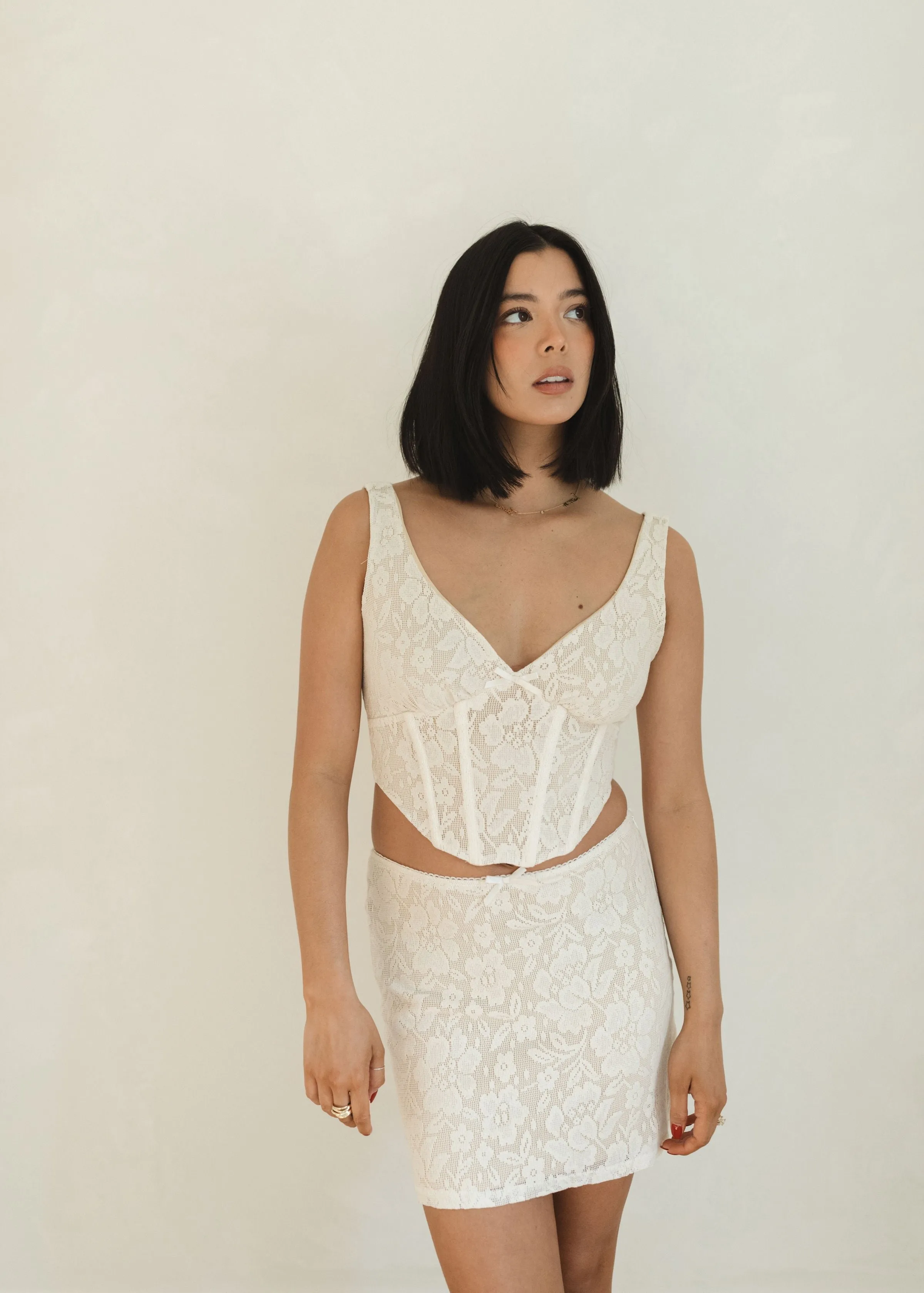Amina Lace Mini Skirt