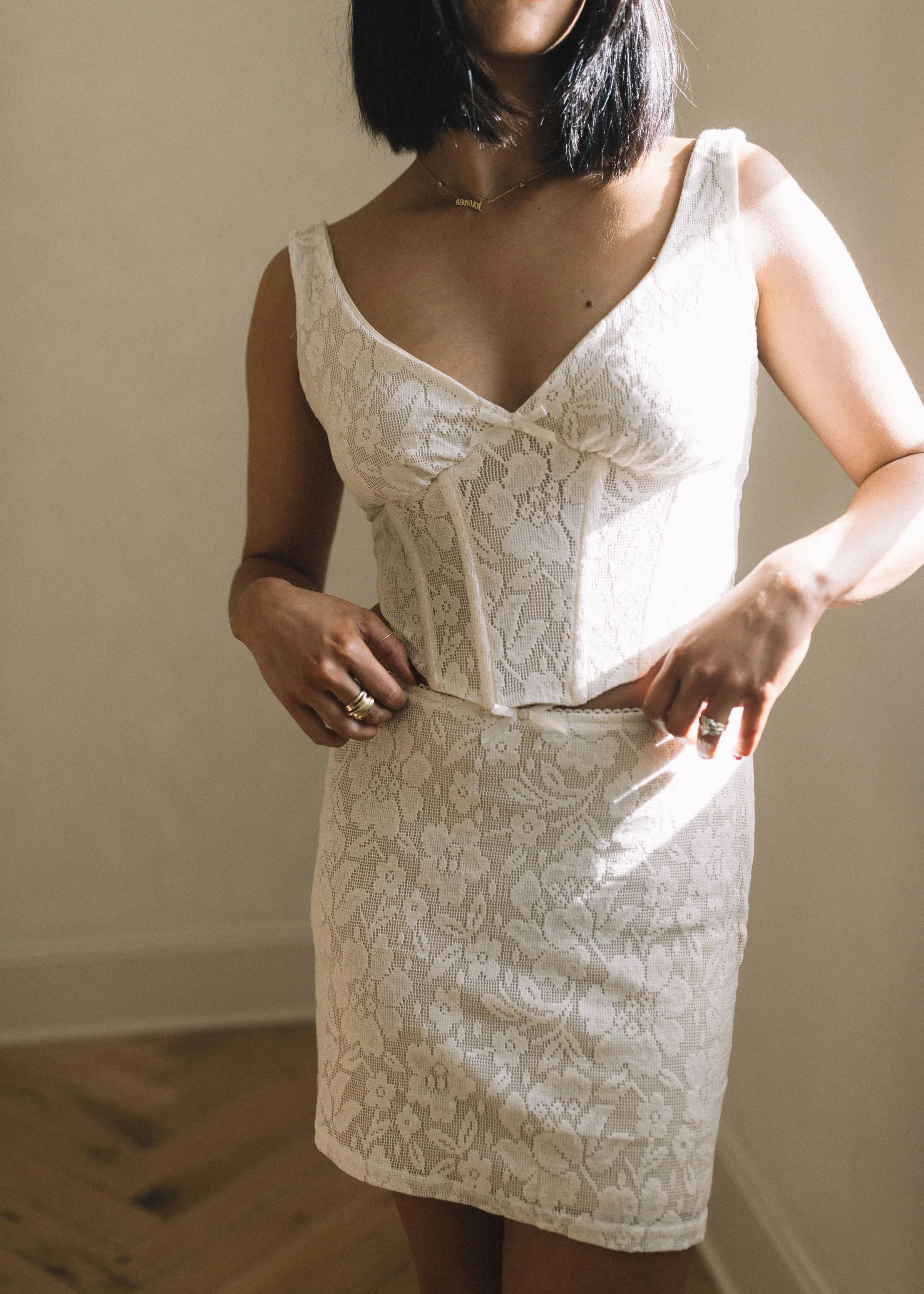 Amina Lace Mini Skirt