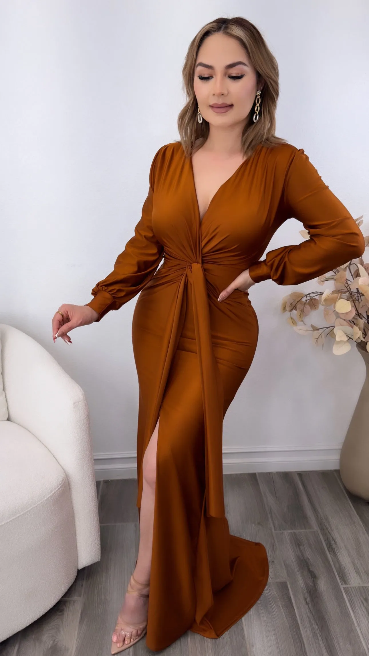 ANGELA COPPER DRESS