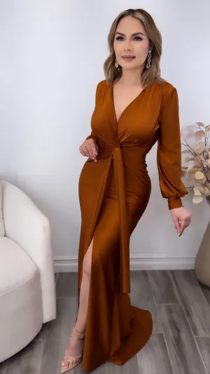 ANGELA COPPER DRESS