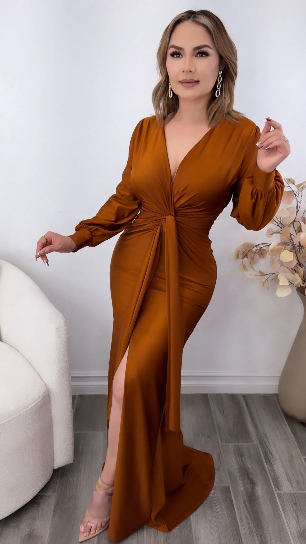 ANGELA COPPER DRESS
