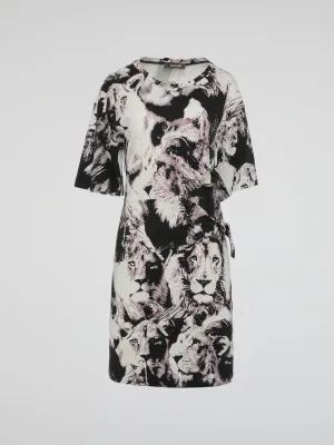 Animal Print T-Shirt Dress