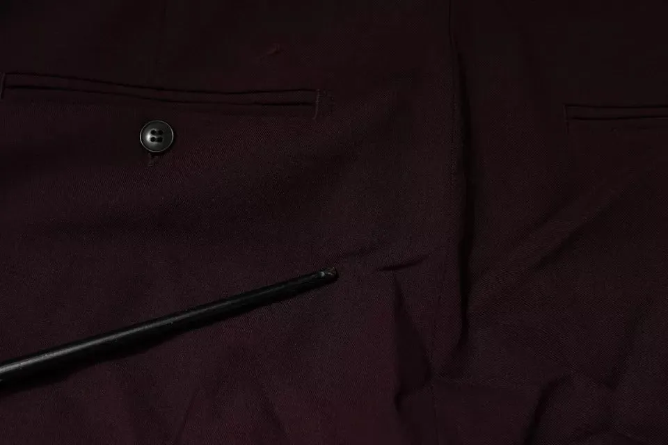 Aniye By Maroon Mid Waist Tapered Skinny Dress Pants