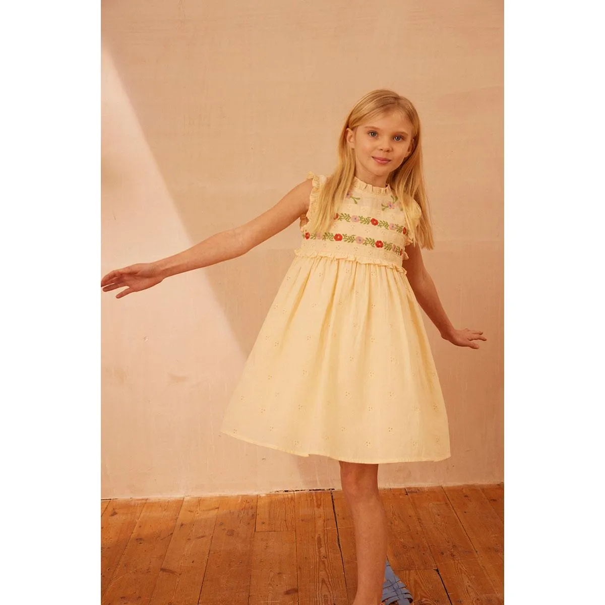 Apolina - Irra dress - Milk broderie