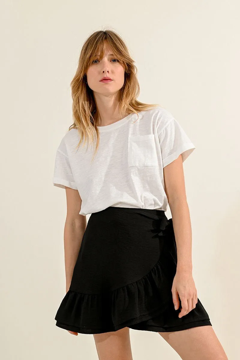 ASYMMETRICAL MINI SKIRT