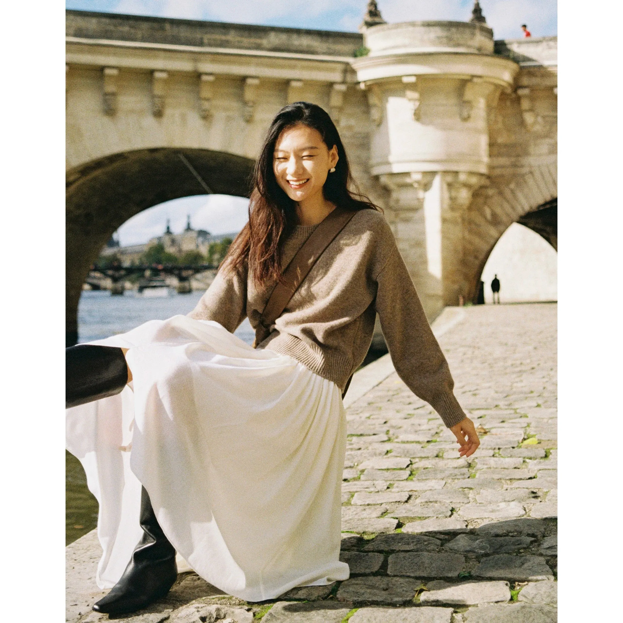Asymmetrical Pleated Skirt