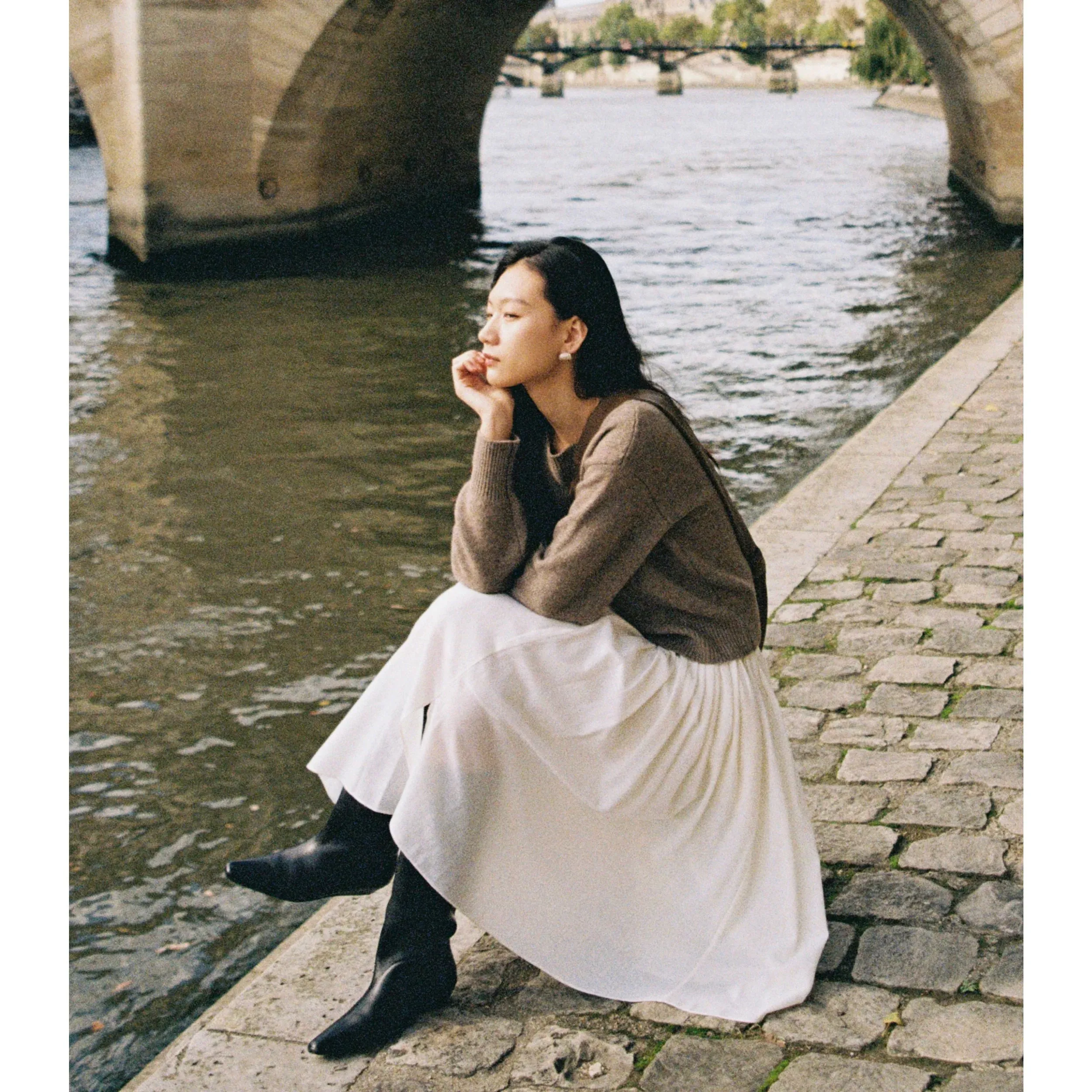 Asymmetrical Pleated Skirt