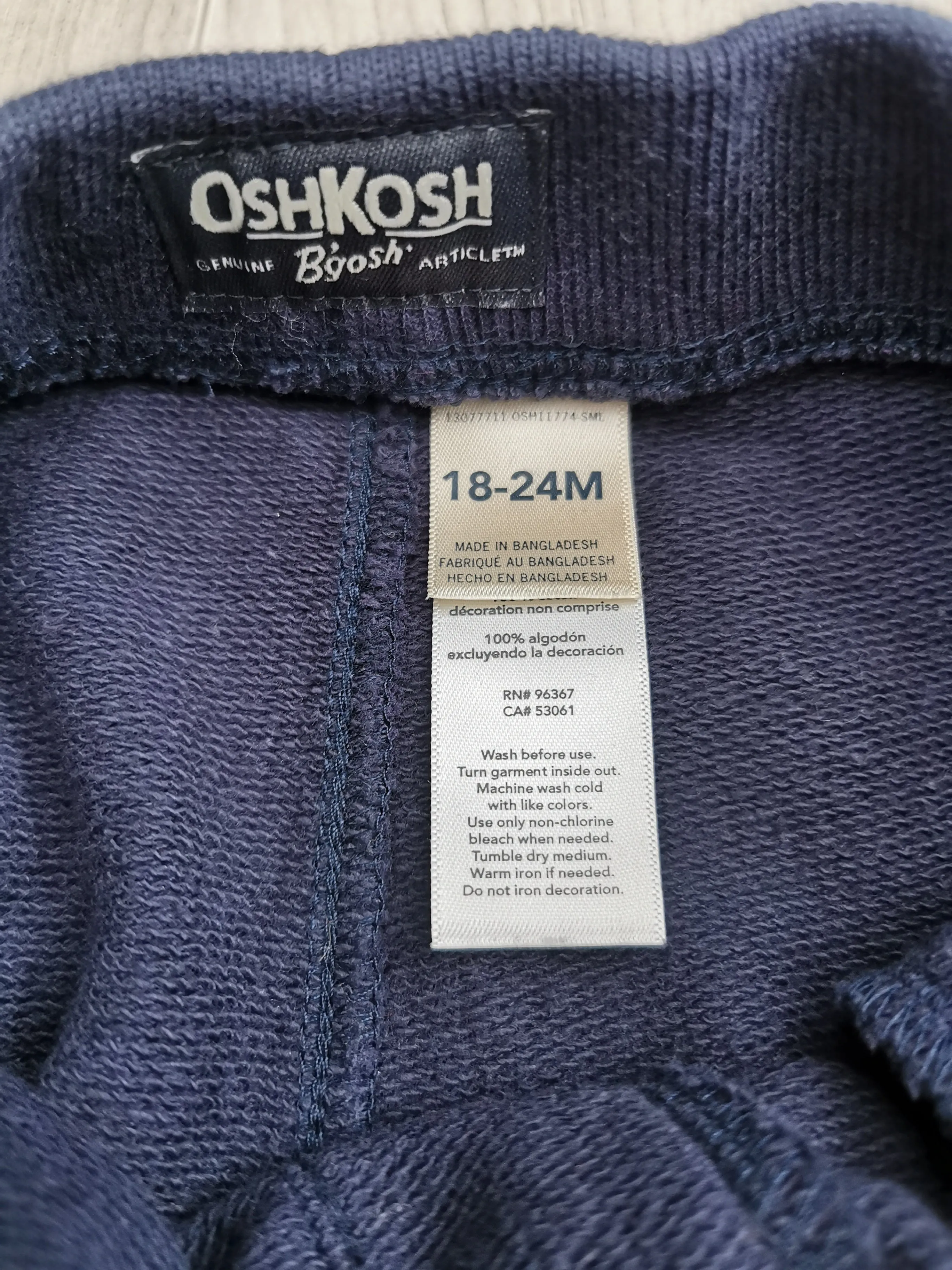 BABY BOY SIZE 18/24 MONTHS - OSHKOSH, Soft Cotton Sweatpants NWOT B56