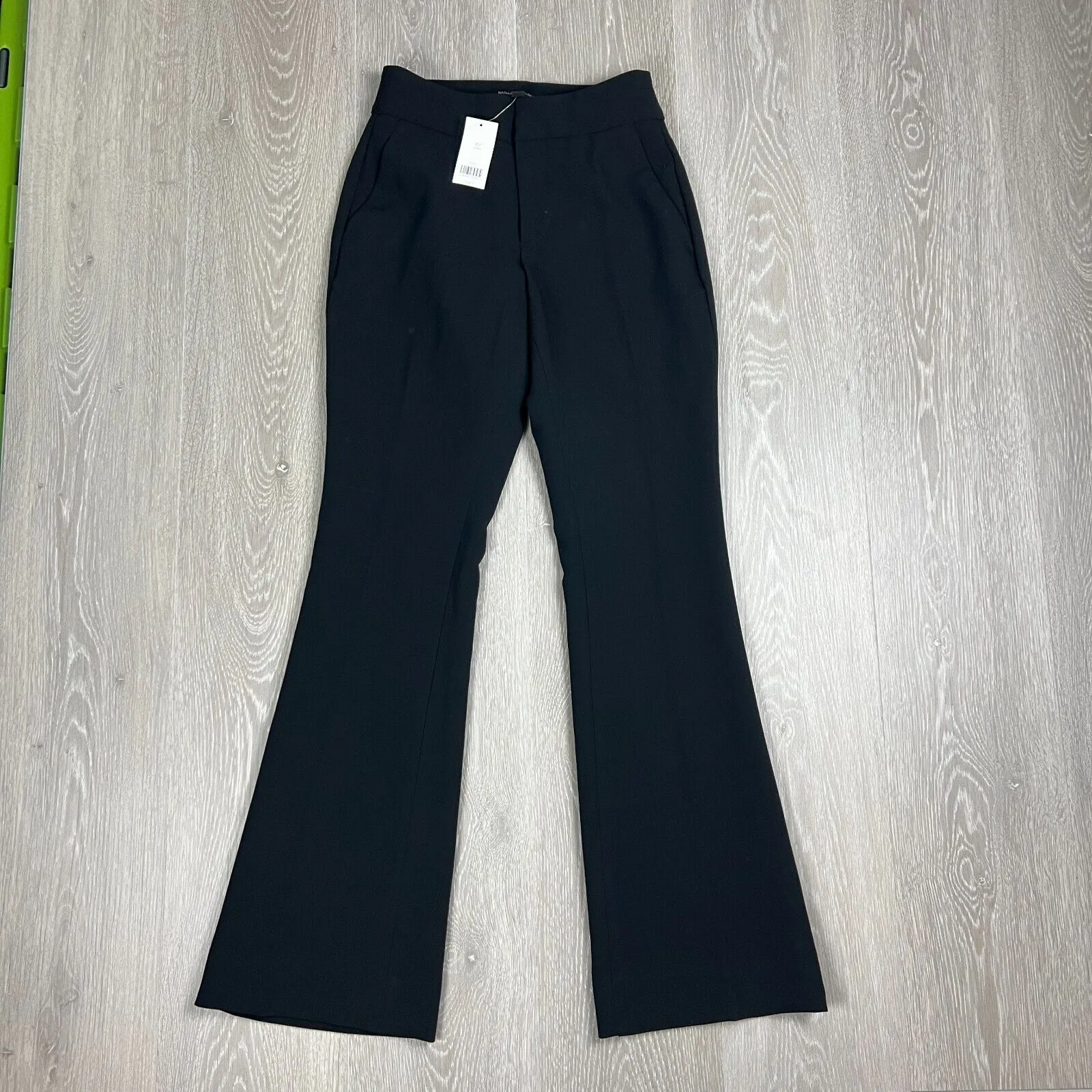 Banana Republic Womens Flared Black Dress Pants Size 00P Petite /  AU 4 (New)