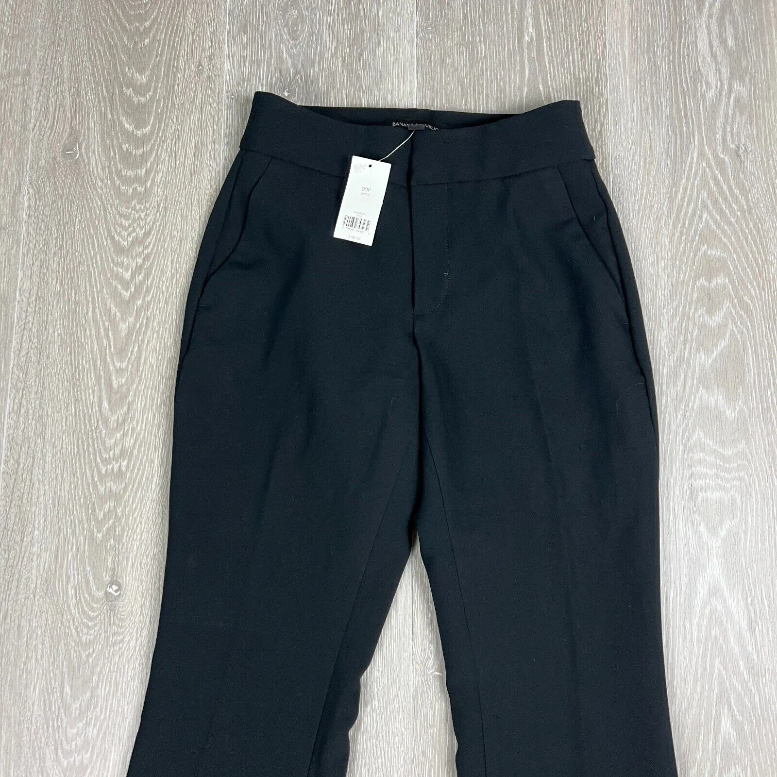 Banana Republic Womens Flared Black Dress Pants Size 00P Petite /  AU 4 (New)