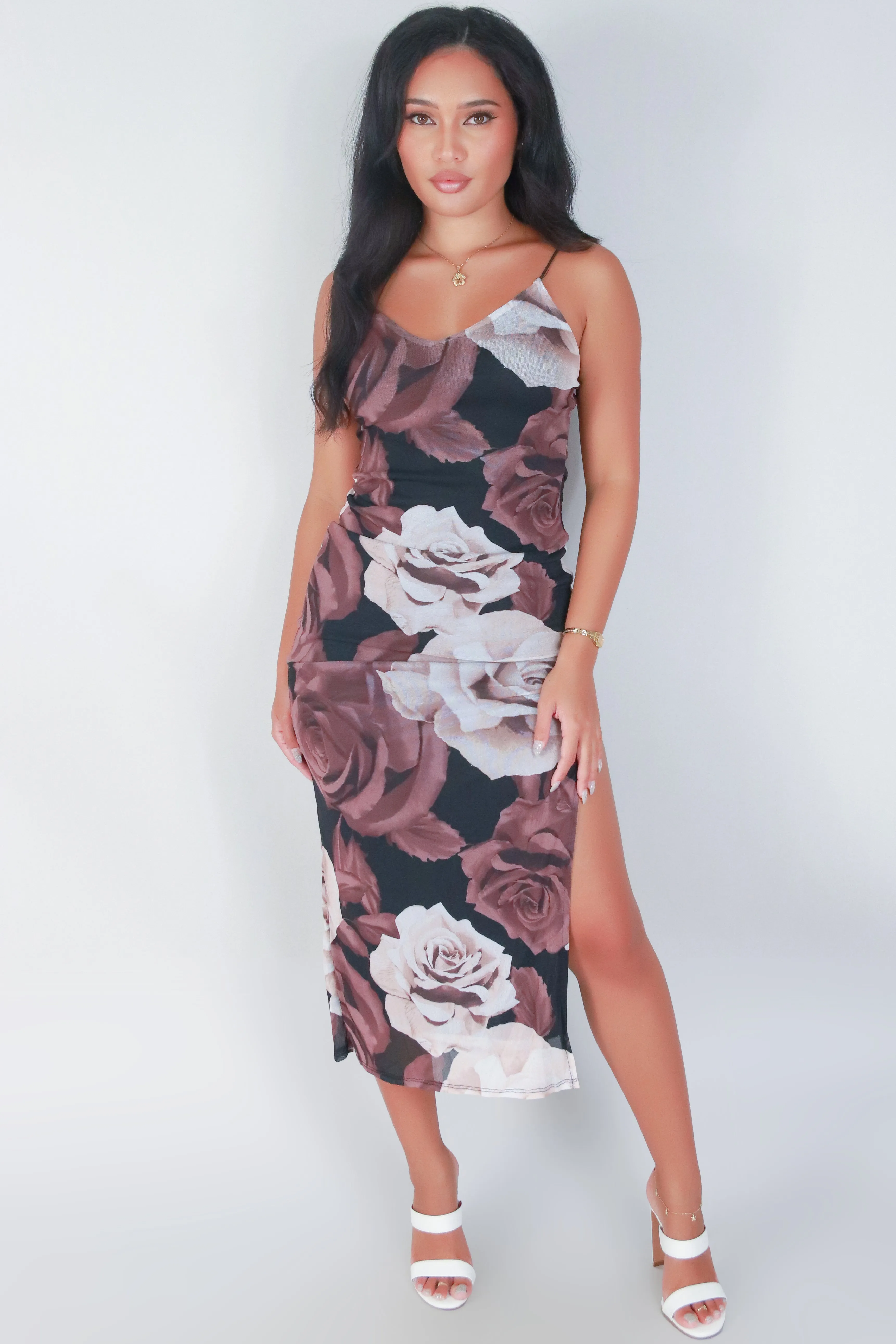 BED OF ROSES MAXI DRESS