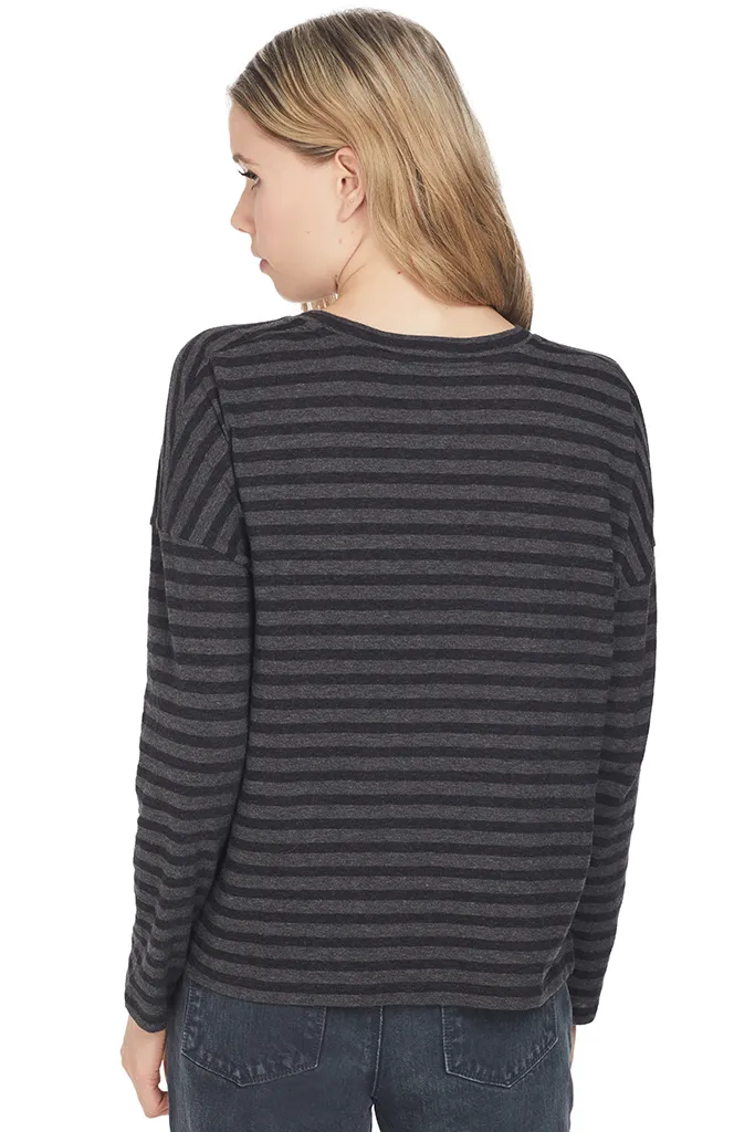 Bengal Strip L/S Crew (Carbon)