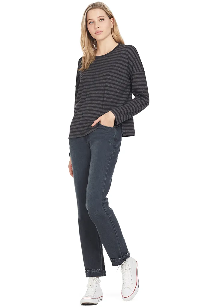 Bengal Strip L/S Crew (Carbon)