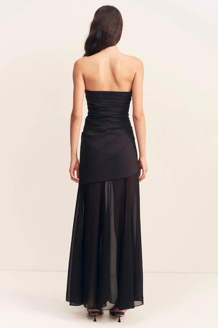 Blainey Strapless Draped Maxi Dress