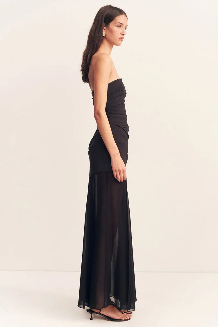 Blainey Strapless Draped Maxi Dress