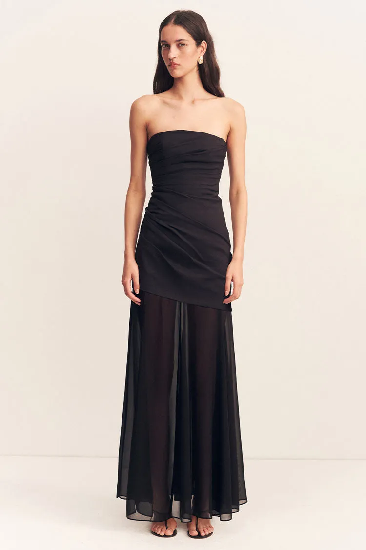 Blainey Strapless Draped Maxi Dress