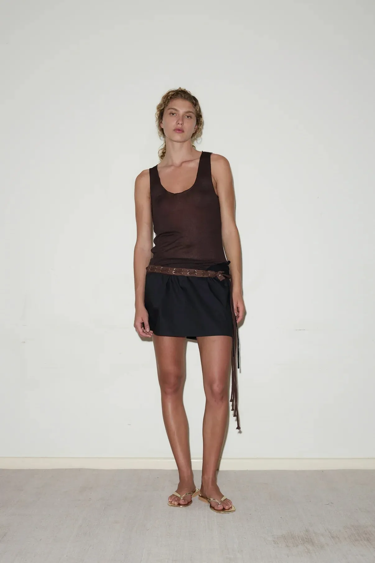Block Mini Skirt - Black