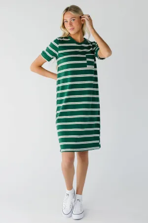 Brass & All Day T-Shirt Dress - Double Stripe