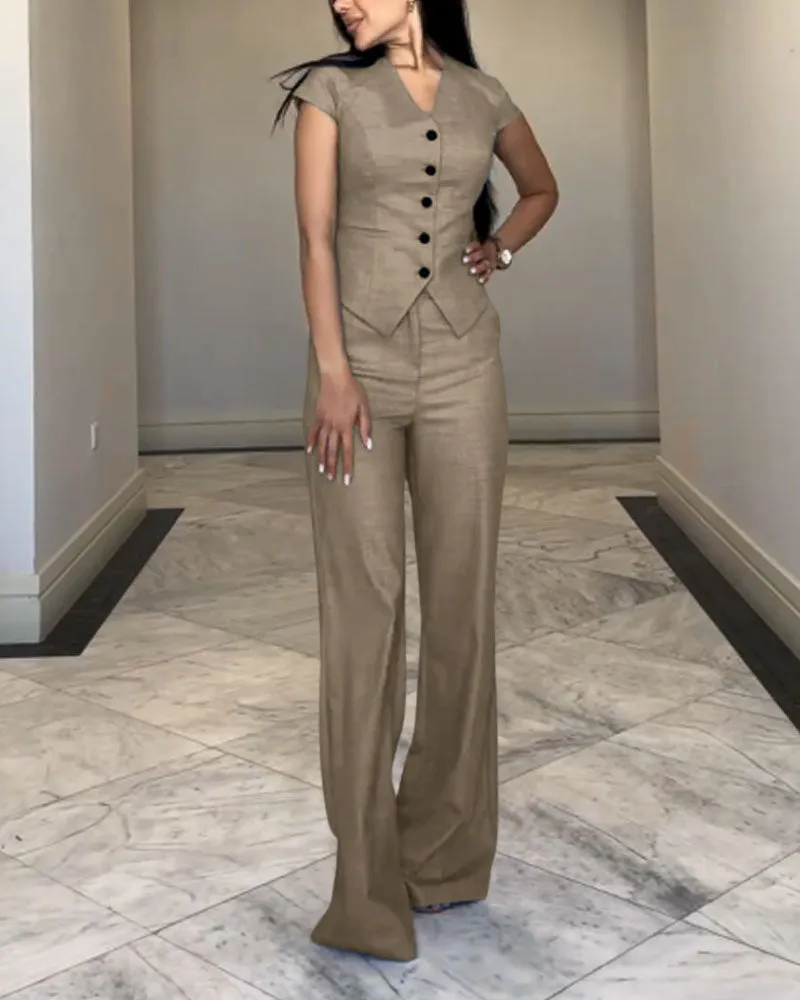 Briyanna® | Linen Blouses And Pants Set