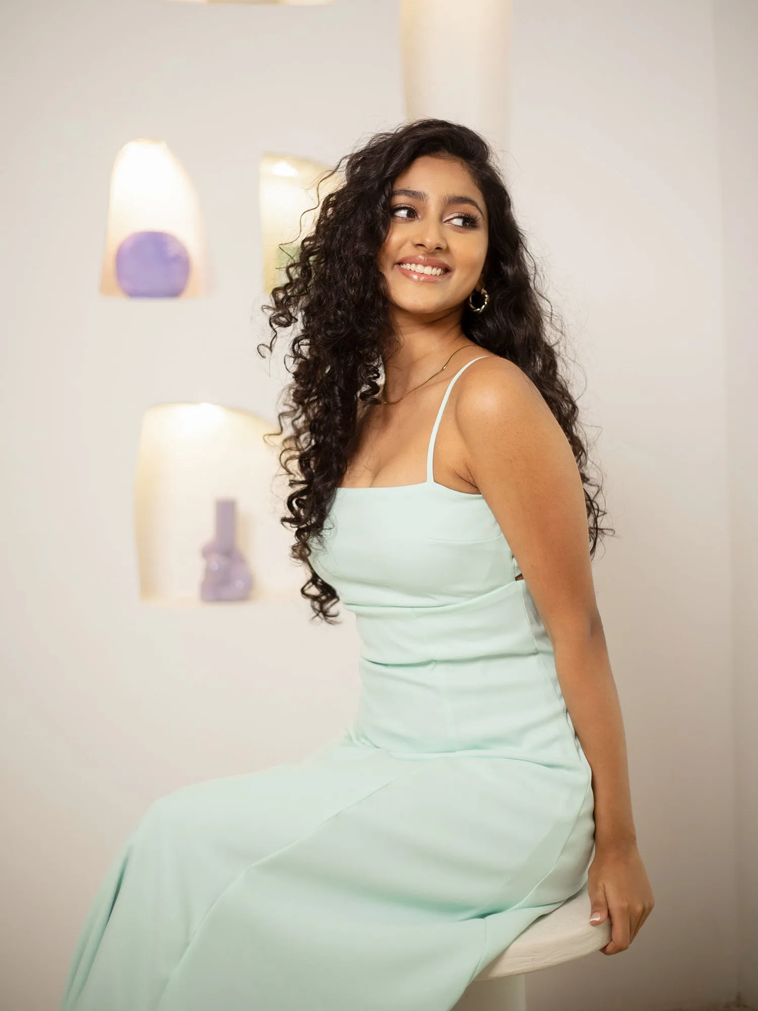 Bustier Detaild Back Tie-Up Maxi Dress