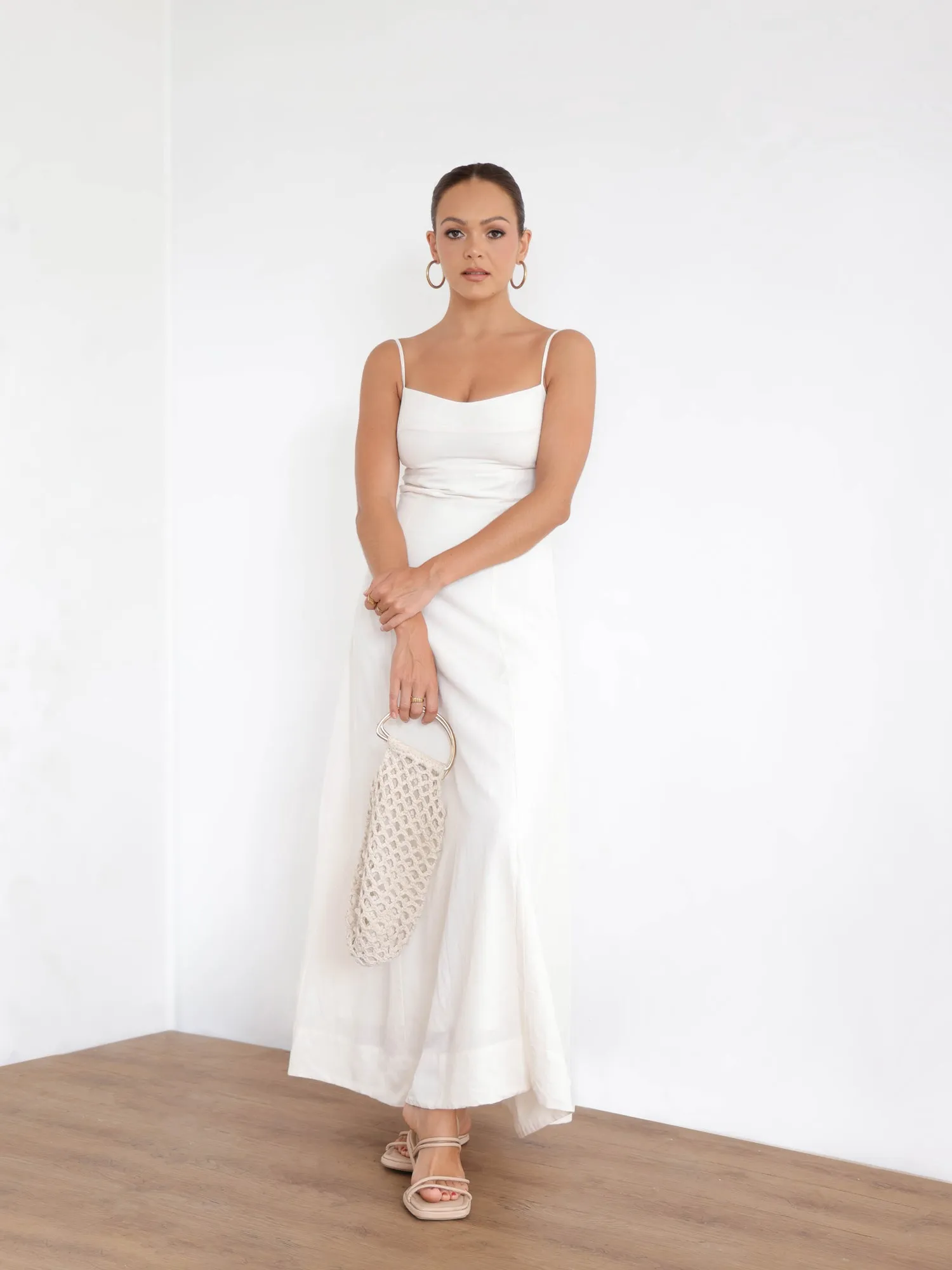 Bustier Detailed Flared Maxi Dress