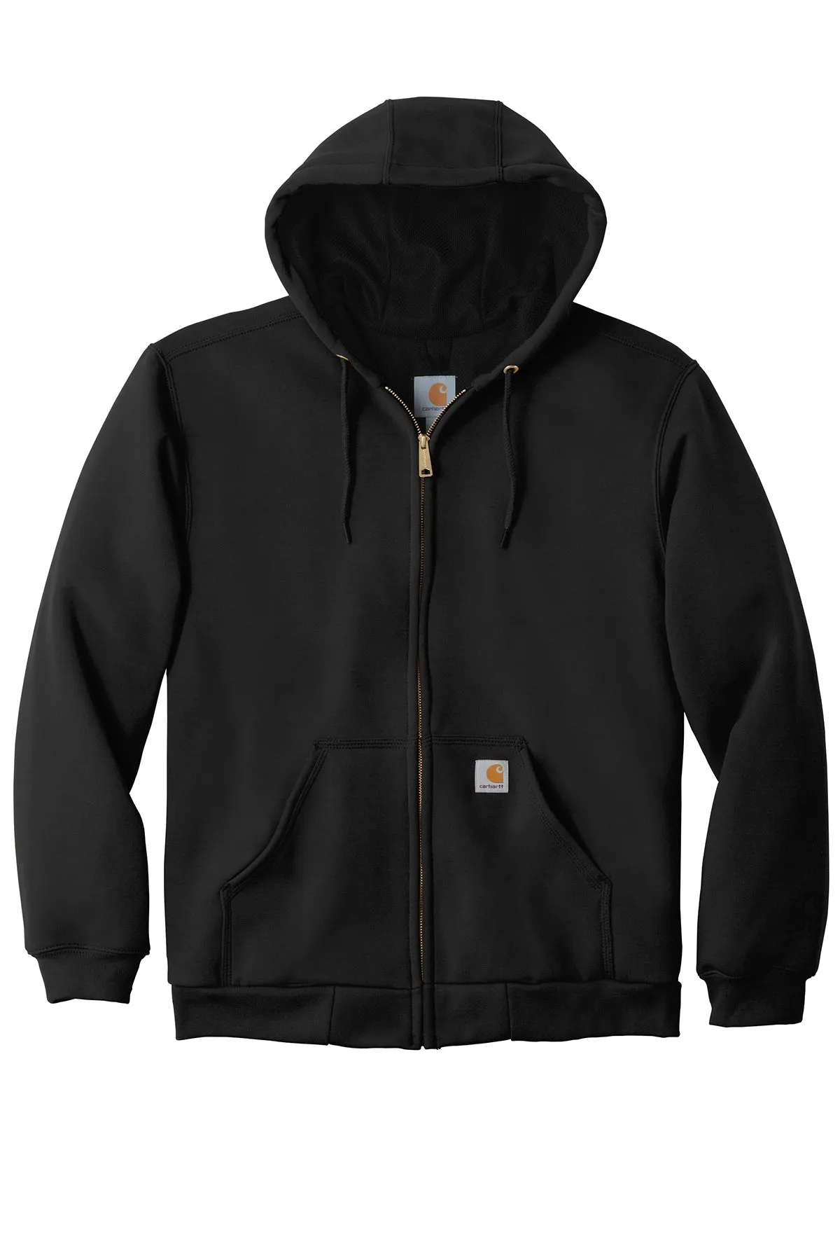 Carhartt Rain Defender Rutland Thermal-Lined Hooded Zip-Front Sweatshirt CT100632 | Black