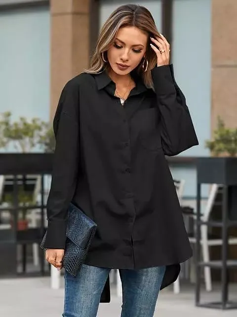 Casual Blouses Ladies Long Sleeve White Tops
