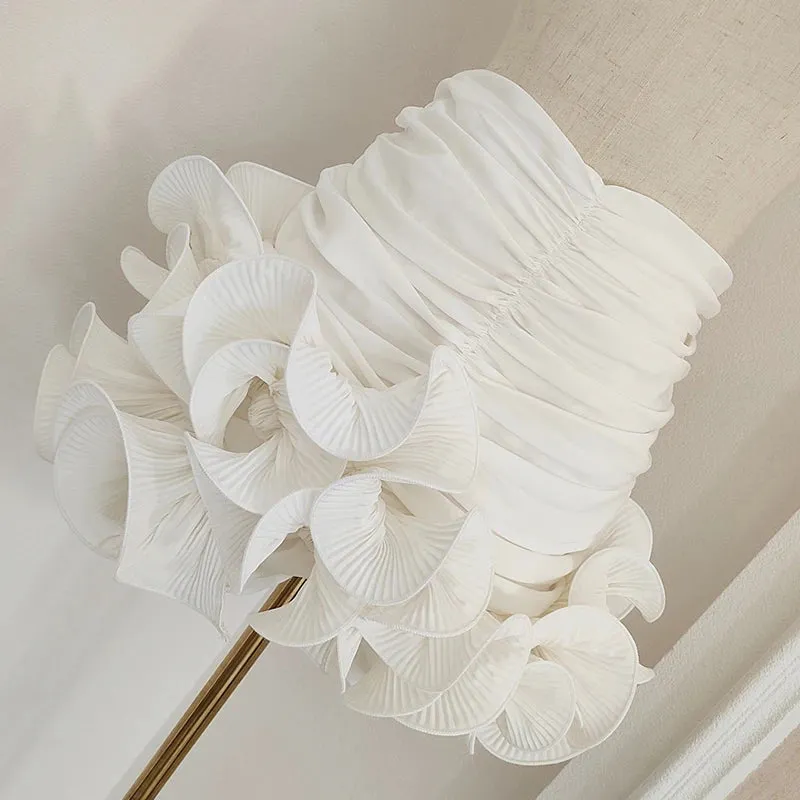 Casual White Ruched Skirt