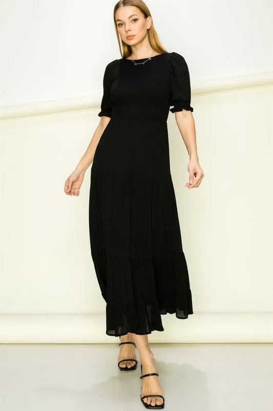 CATCH ME A DREAM SMOCKED MAXI DRESS