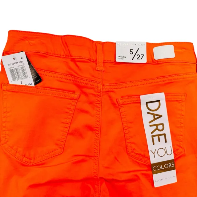 Celebrity Pink Jayden Skinny Orange Pants NWT Size 5/27