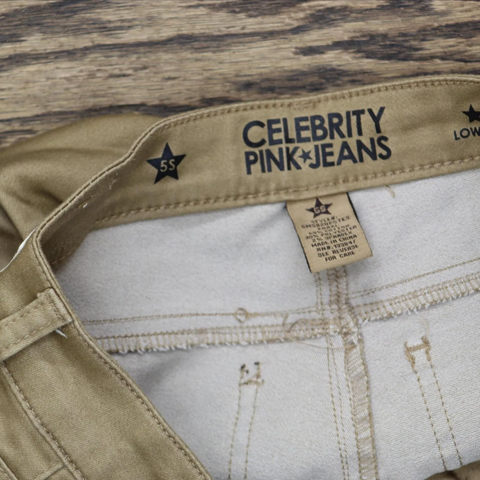 Celebrity Pink Jeans Women's Colored Short Skinny Jeans Khaki Brown 5 Short