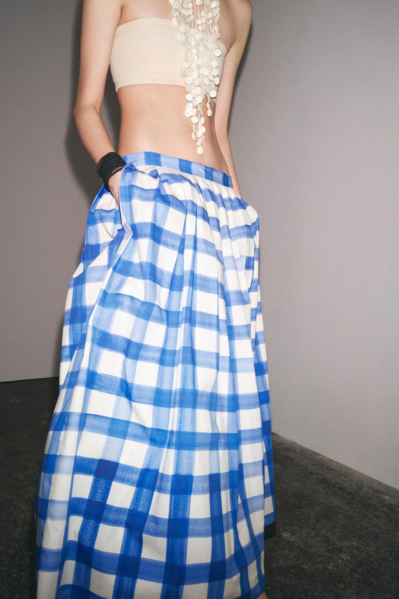 Check midi skirt ZW Collection