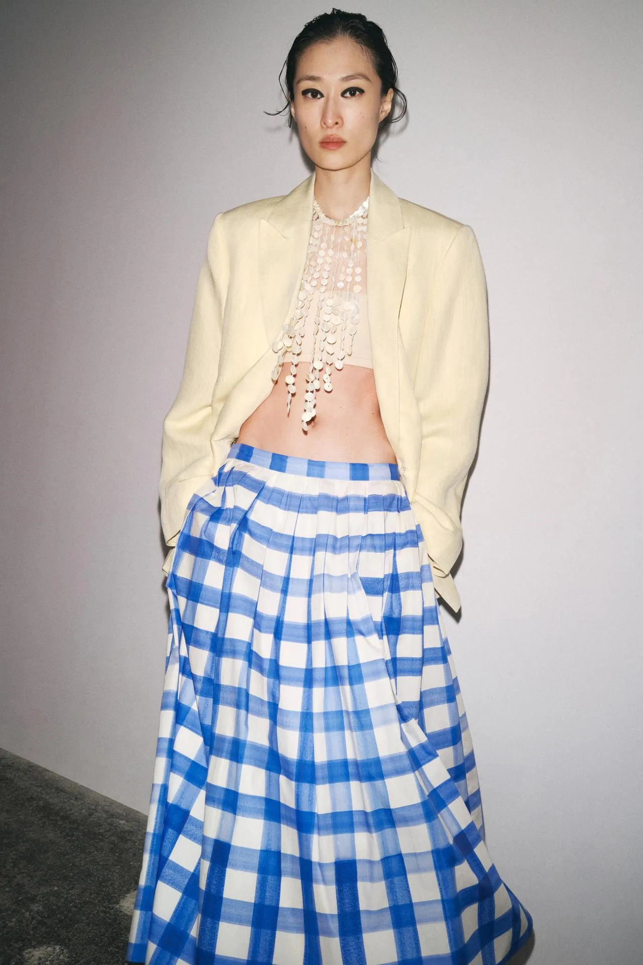 Check midi skirt ZW Collection
