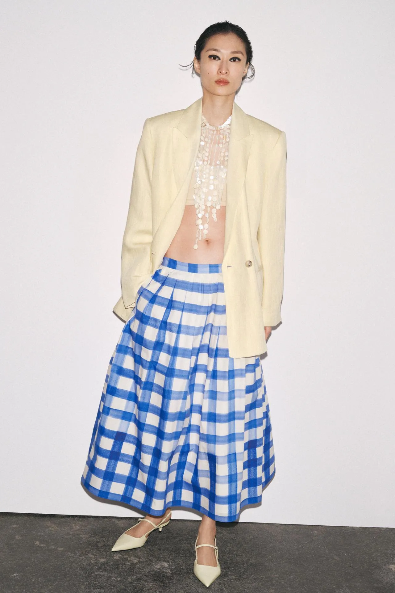 Check midi skirt ZW Collection