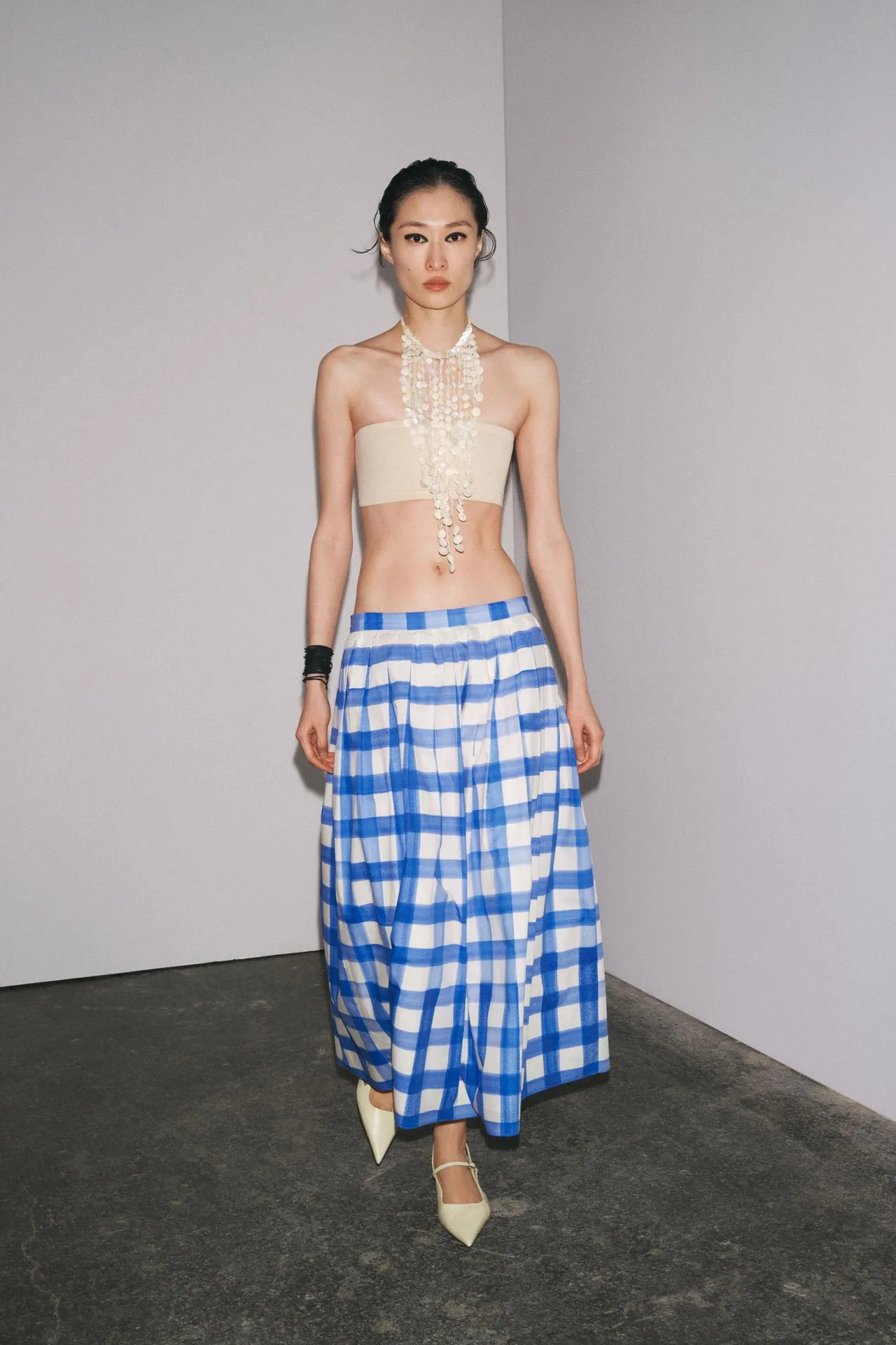 Check midi skirt ZW Collection