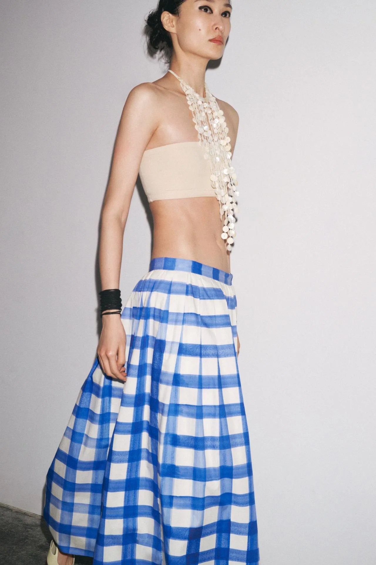 Check midi skirt ZW Collection