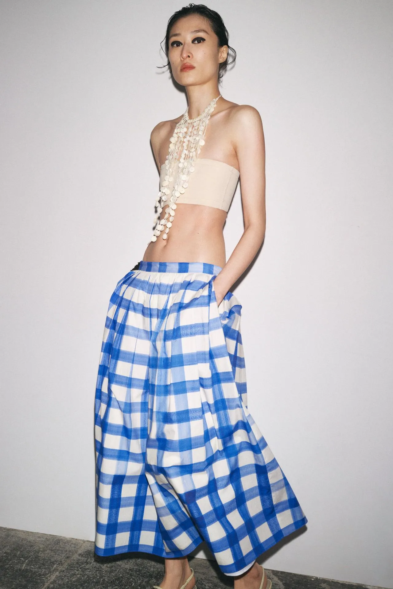 Check midi skirt ZW Collection