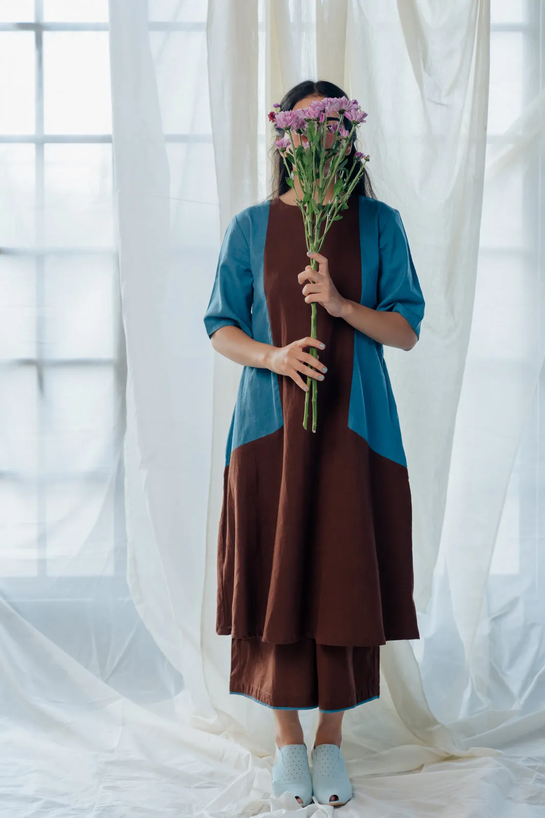 Chocolate and blueberry kurta set