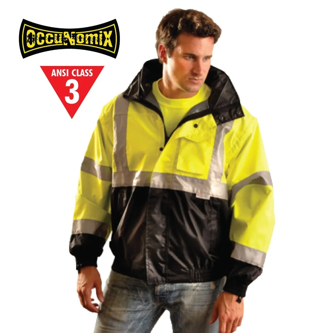 Class 3 Black Bottom Bomber Jacket - Extra Large