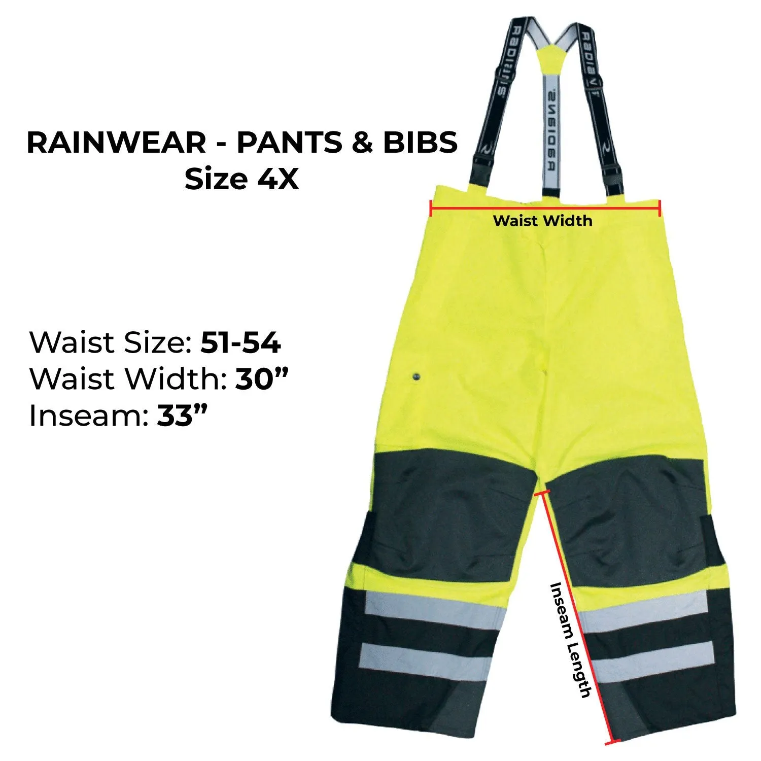Class E Rip Stop Rain Pants - Lime - 4XL