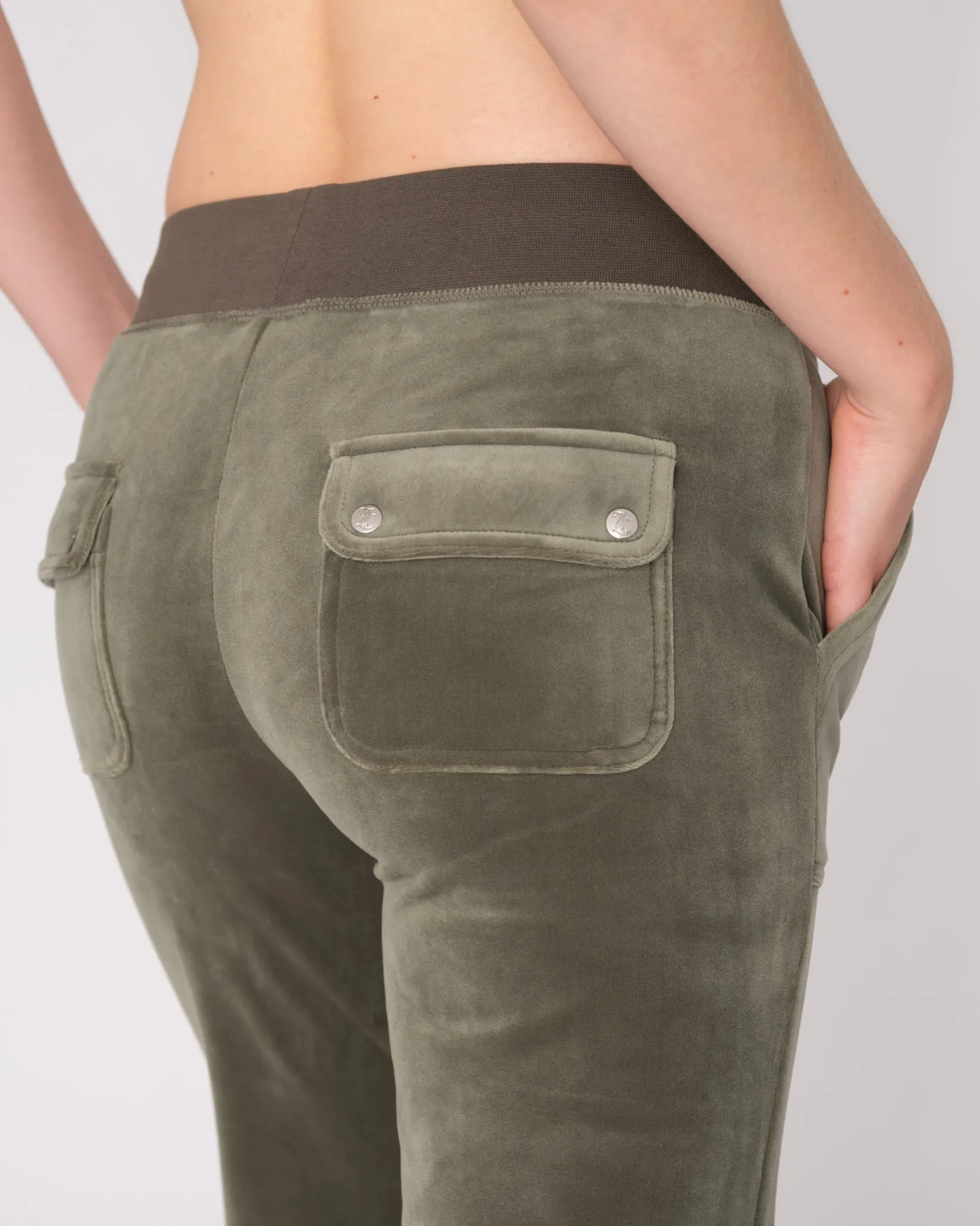 Classic Velour Layla Low Rise Pocket Flare Thyme