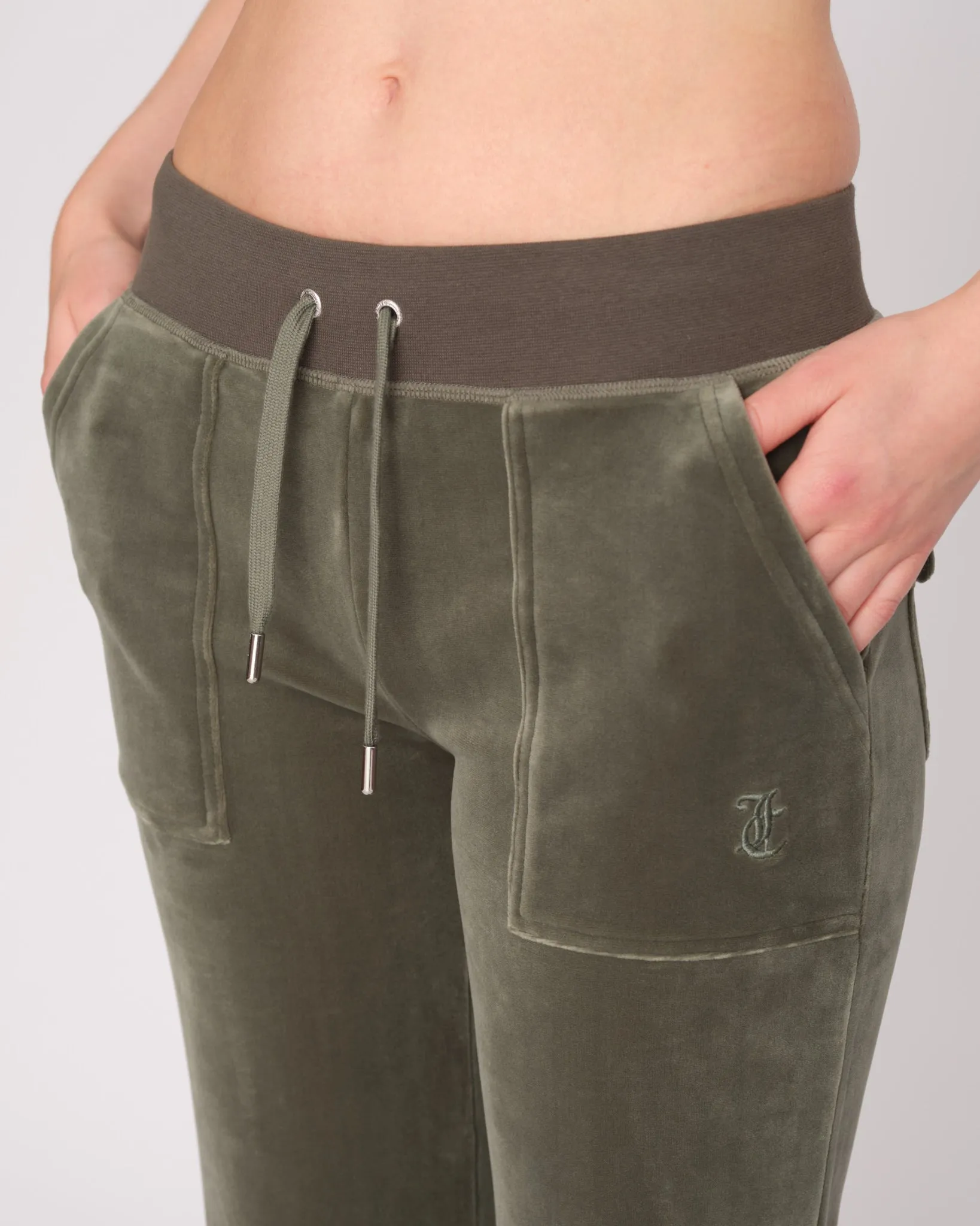 Classic Velour Layla Low Rise Pocket Flare Thyme