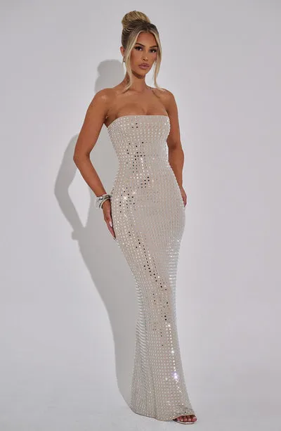 Cleo Maxi Dress - Nude